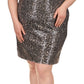 Vestido curto feminino Michael Kors com lantejoulas cinza, tamanho 2X