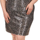 Vestido curto feminino Michael Kors com lantejoulas cinza, tamanho 2X