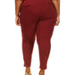 Calça comprida lisa feminina Michael Kors vermelha tamanho 3X