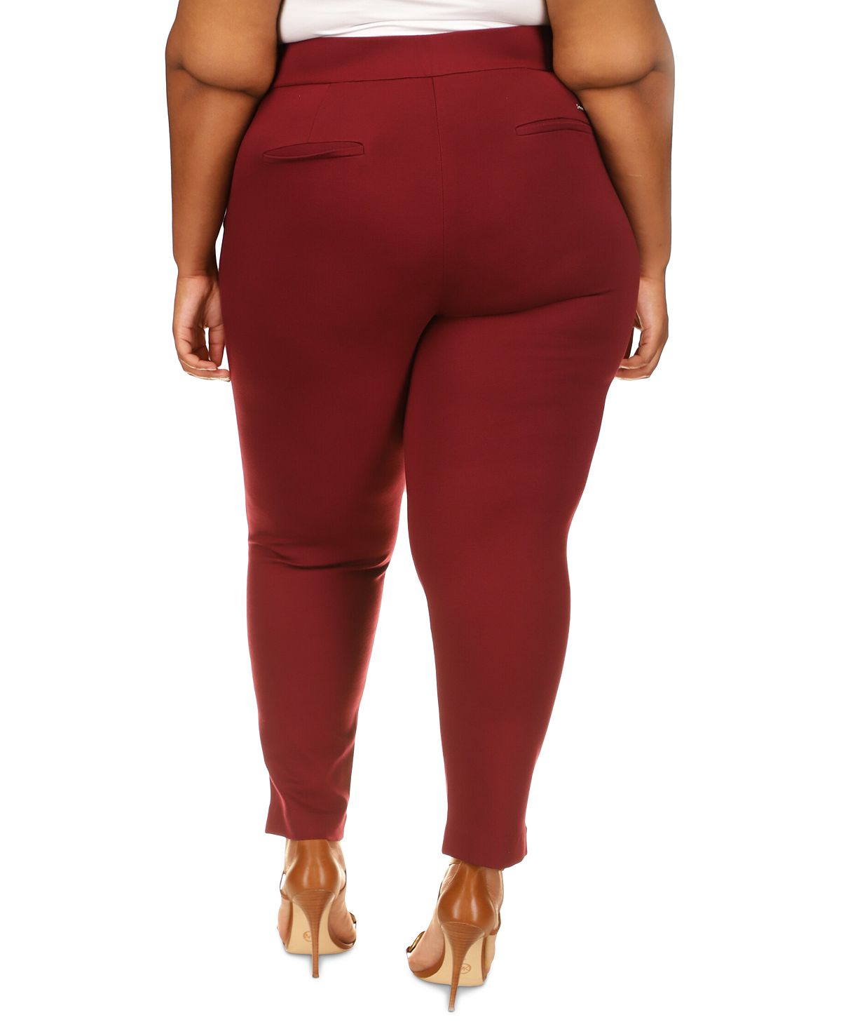 Calça comprida lisa feminina Michael Kors vermelha tamanho 3X