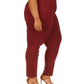 Calça comprida lisa feminina Michael Kors vermelha tamanho 3X