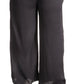 Calça feminina Michael Kors com estampa animal em jacquard e perna larga, preta, tamanho 2X