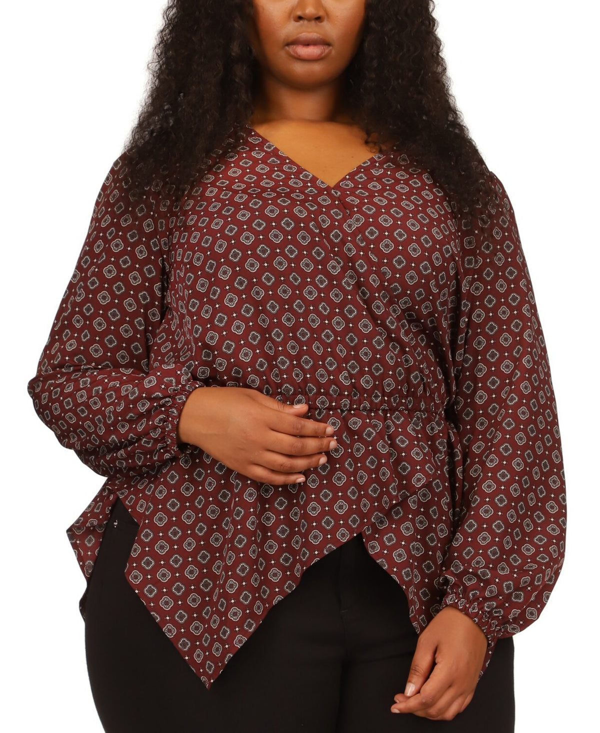 Michael Kors Foulard feminino estampado com estampa de letras falsas, vermelho, tamanho 1X