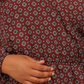 Michael Kors Foulard feminino estampado com estampa de letras falsas, vermelho, tamanho 1X