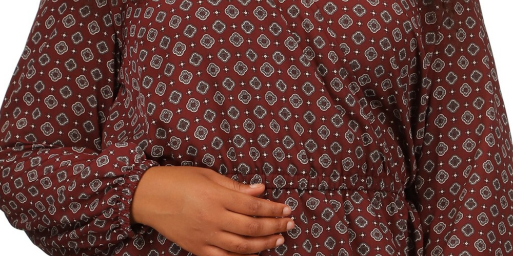 Michael Kors Foulard feminino estampado com estampa de letras falsas, vermelho, tamanho 1X