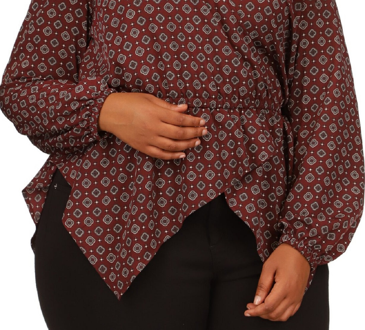 Michael Kors Foulard feminino estampado com estampa de letras falsas, vermelho, tamanho 2X