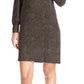 Vestido mini-camisa de manga comprida Michael Kors feminino, verde, tamanho grande