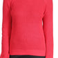 Suéter feminino Michael Kors Shaker Knit com zíper, vermelho, tamanho pequeno