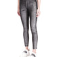 Leggings de veludo com tachas Michael Kors para mulheres, cinza, tamanho extragrande