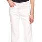 Calça jeans flare feminina Michael Kors Selma Shaneck, branca, tamanho 14