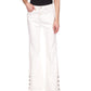 Calça jeans flare feminina Michael Kors Selma Shaneck, branca, tamanho 14