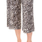 Calça feminina Michael Kors com estampa de zebra metálica, marrom, tamanho extragrande