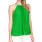 Top Halter Plissado Feminino Michael Kors Verde Tamanho P