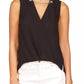 Top Michael Kors Feminino Crepe Corrente Faux Wrap Preto Tamanho X-G