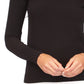 Blusa feminina Michael Kors com decote em corrente e recorte, preta, tamanho médio