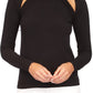 Blusa feminina Michael Kors com decote em corrente e recorte preto, tamanho grande