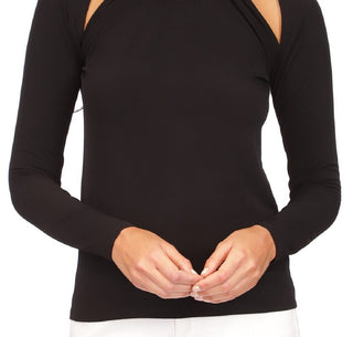 Blusa feminina Michael Kors com decote em corrente e recorte preto, tamanho grande