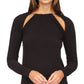 Blusa feminina Michael Kors com decote em corrente e recorte preto, tamanho grande