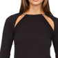 Blusa feminina Michael Kors com decote em corrente e recorte preto, tamanho extragrande