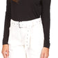 Michael Kors Top Feminino com Corrente e Ombros Vazados Preto Tamanho X-G