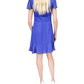Vestido feminino Michael Kors com estampa de zebra e jacquard, azul, tamanho 10