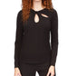 Top Michael Kors Twist Keyhole Feminino Preto Tamanho 2 Petite