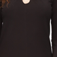 Top Michael Kors Twist Keyhole Feminino Preto Tamanho 2 Petite
