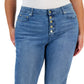 Calça jeans skinny feminina Michael Kors de cintura alta, azul, tamanho 20W