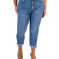 Calça jeans skinny feminina Michael Kors de cintura alta, azul, tamanho 20W