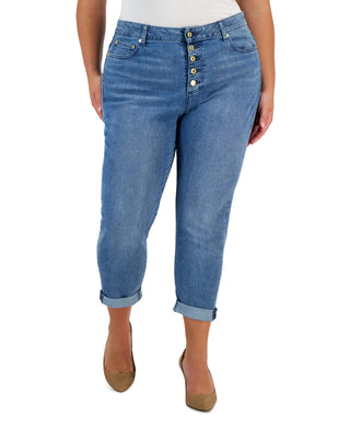 Calça jeans skinny feminina Michael Kors de cintura alta, azul, tamanho 20W