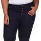 Calça jeans skinny feminina Michael Kors de cintura alta, azul, tamanho 20W