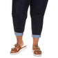 Calça jeans skinny feminina Michael Kors de cintura alta, azul, tamanho 20W