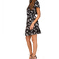 Vestido envelope falso com estampa floral feminino Michael Kors, preto, tamanho 3X