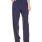 Calça feminina Michael Kors com prega única e estilo profissional, azul
