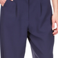 Calça feminina Michael Kors com prega única e estilo profissional, azul