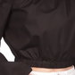 Blusa de popeline feminina Michael Kors com ombro caído, preta
