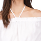 Blusa Michael Kors Feminina Manga Longa Smocked Branca Tamanho X-G