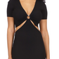 Vestido curto feminino Michael Kors Eco O Ring preto tamanho extragrande