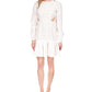 Vestido feminino Michael Kors Geo Ilhós Branco Tamanho 8