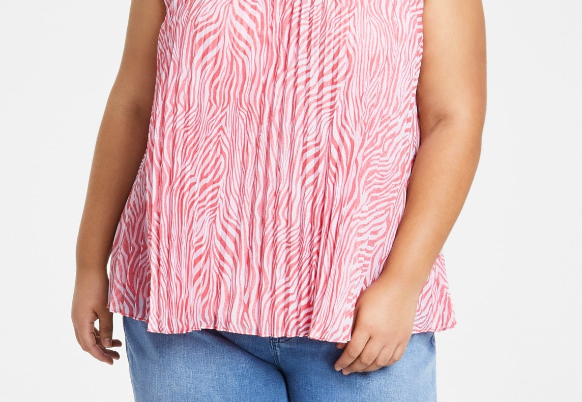 Top Halter Plissado Feminino Michael Kors Rosa Tamanho 0X