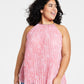 Top Halter Plissado Feminino Michael Kors Rosa Tamanho 0X