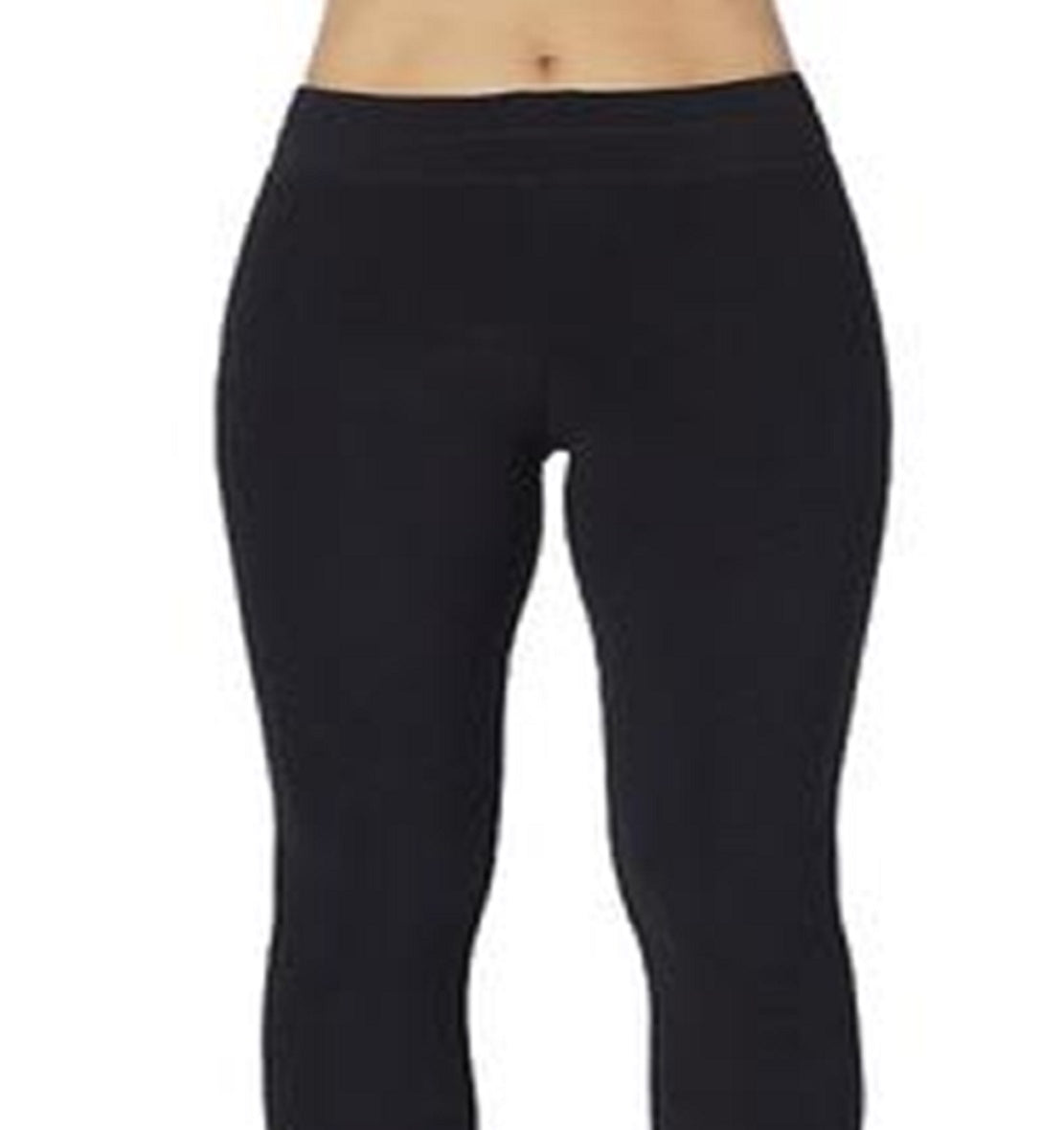 Cuddl Duds Calça legging feminina de lã com elastano, preta, tamanho extrapequeno