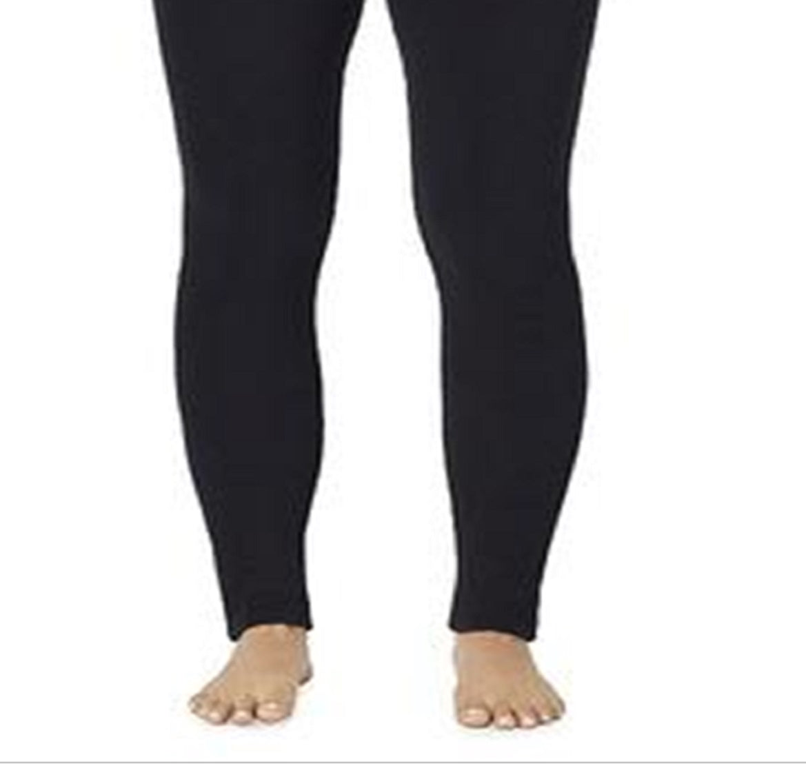 Cuddl Duds Calça legging feminina de lã com elastano, preta, tamanho extrapequeno