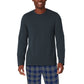 Cuddl Duds Men's Cozy Lodge Conjunto de 2 peças de moletom e calça de pijama xadrez Azul Tamanho X-G