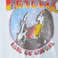 Camiseta feminina estampada com Jimi Hendrix da Lucky Brand, azul, tamanho pequeno