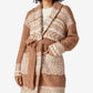 Suéter feminino Lucky Brand Fair Isle marrom tamanho pequeno