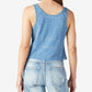 Regata Waffle Henley Feminina Lucky Brand Azul Tamanho XX-G