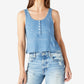 Regata Waffle Henley Feminina Lucky Brand Azul Tamanho XX-G