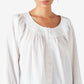 Blusa feminina Lucky Brand de algodão com botões bordados e estampa camponesa, tamanho grande, branca