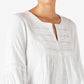 Blusa feminina popover bordada Lucky Brand, branca, tamanho XX-G